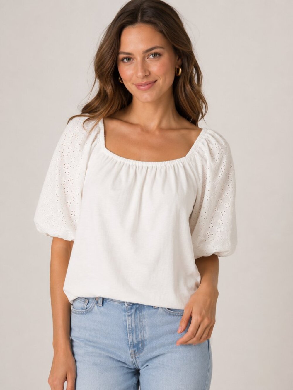 Sanctuary White Renaissance Festival Style shirt size L NWT